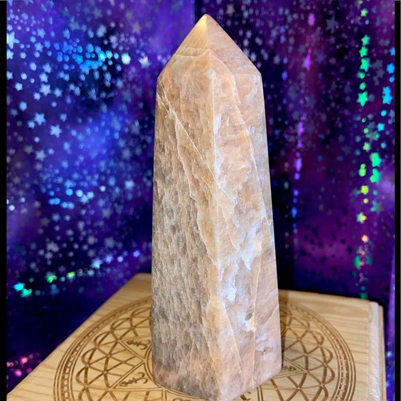 Mother Earth Other - Peach Moonstone Crystal Tower!